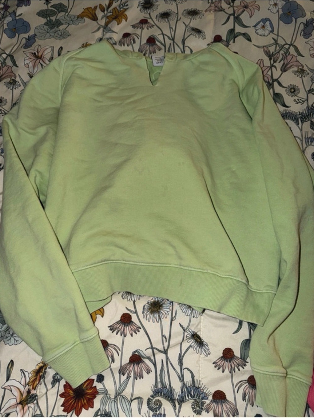 Outdoor Voices Light Lime Crewneck Sweatshirt